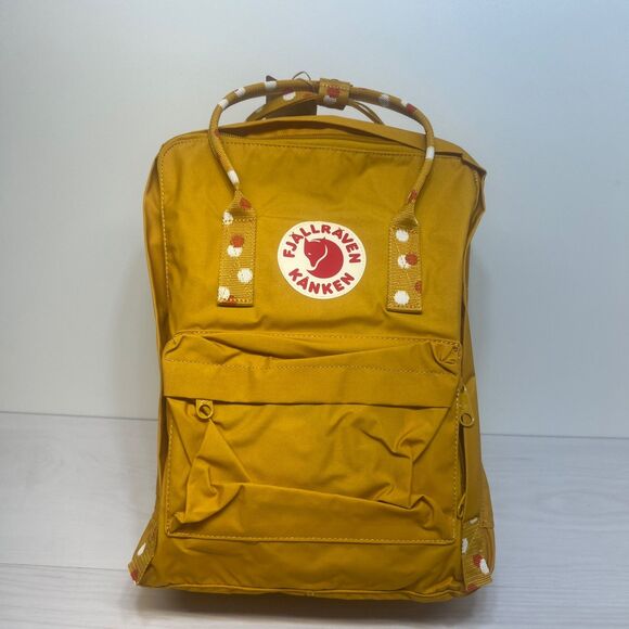 NWT FjallRaven Kanken Backpack Ochre Confetti Pattern 23510 main image 11